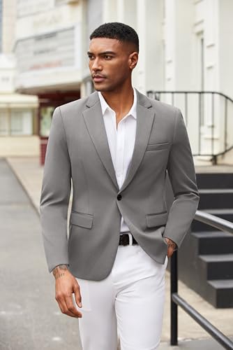 COOFANDY Men's Casual Blazer Sport Coats Lightweight One Button Suit Jackets2