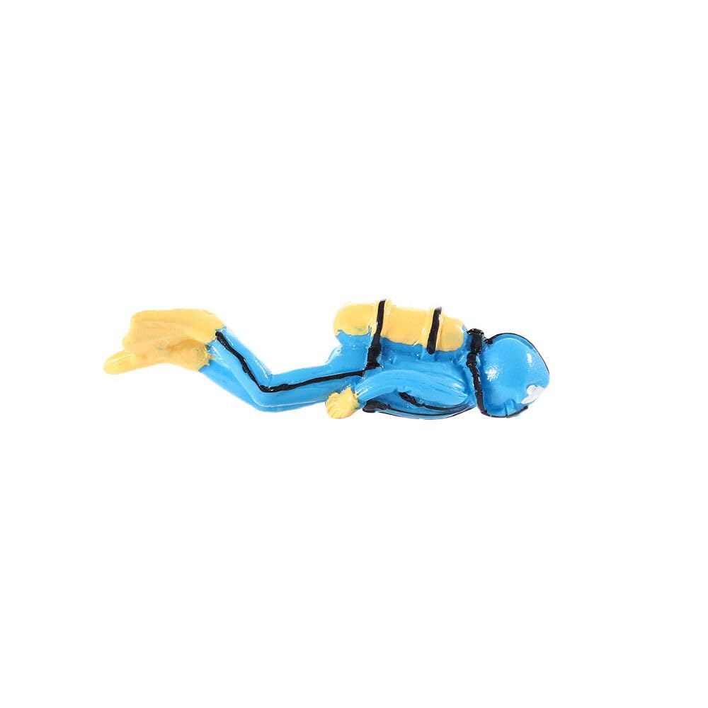 Miniature Diver Figurines & Treasure Box – Resin Aquarium Decor, 2.55 Inches