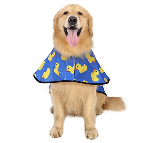 Hde Dog Raincoat Hooded Slicker Poncho For Small To X-Large Dogs And Puppies (Rubber Ducks, X-Large) #TOP1
