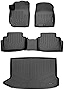 SMARTLINER Custom Fit Floor Mats 2 Rows and Cargo Liner Set Black Compatible with 2018-2022 Hyundai Kona (No Electric Models)