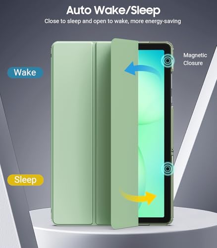 Image of TiMOVO Soft Case for Samsung Galaxy Tab A11+ /A11 Plus 11 inch 2026, Green | Fit for SM-X230 /X236 /X238, Slim Soft TPU, Translucent Frosted Back, Auto Wake /Sleep