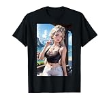 Cute Sexy Anime Manga Blonde Female Girl Model Portrait T-Shirt