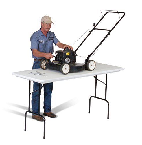 Correll RS3072 Blow Molded Plastic Standing Height Top Folding Table, Rectangular, 30