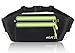 AGPTEK Riñonera Deportiva, Cinturón Running Mujer Hombre Impermeable con Bandas Reflectante, Bolsa de cinturón Deportivo con Gran Capacidad para Correr, Hacer Ejercicios, Negro