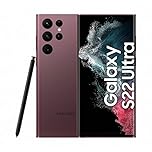Samsung Galaxy S22 Ultra, Téléphone mobile 5G 128Go Bordeaux, Carte SIM non incluse, smartphone Android, Version FR, Rouge