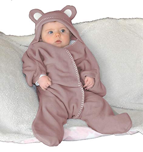 SNUGGLES Baby Wrap blanket in Gift Box by BABY BLISS Star Wrap Fleece for Newborns Infants and Toddlers 2 – 12 Month’s Boy Girl Super Soft Great for Travel Strollers and Car Seats (Blush)