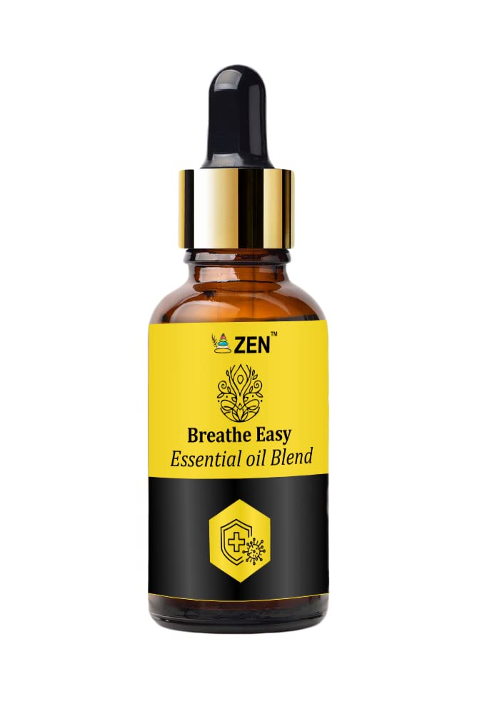 Breathe Blend Essential Oil for Diffuser – Invigorating Aromatherapy Blend with Eucalyptus, Peppermint, Tea Tree & Camphor | Home & Shower Diffuser Essential Oils for Wellness