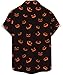 Deer Lady 2025 Halloween Button Down Shirts for Men Funny Pumpkins Hawaiian Short Sleeve Casual Bowling Shirt Evil Pumpkin Bash L