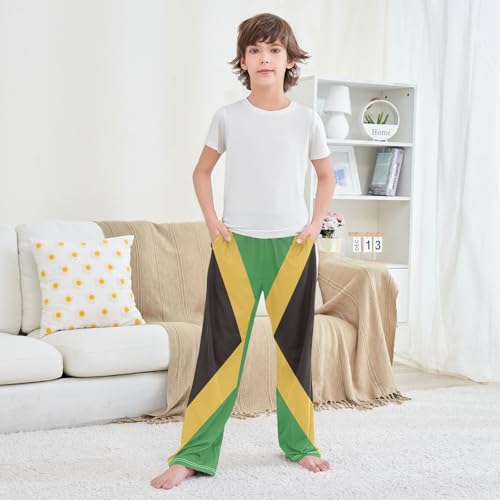 Boys' Pants Jamaica National Flag Long Bottoms Jogger Pants Elastic Waist Trousers with Pockets S-XL3