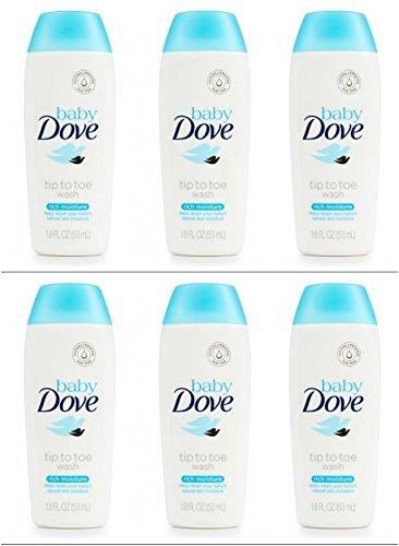 Image of Baby Dove Body Wash Tip To Toe Sensitive Moisture 1.8 Oz Travel Size (Pack Of 6)