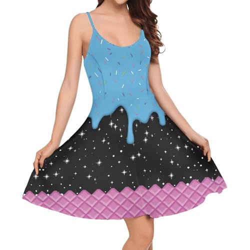 Image of Coloranimal Women's Summer Sleeveless Casual Swing Dresses with Loose Fit Beach Sundress