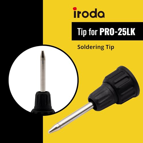 Image of Iroda Solderpro 25LK Spare Soldering tips Set for Battery Rechargeable Soldering Iron, Inlcudes Conical Tip, Pointed Conical Tip, Hot Knife.