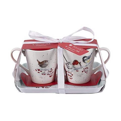 Portmeirion Wrendale Christmas Birds Mug & Tray Set Cover
