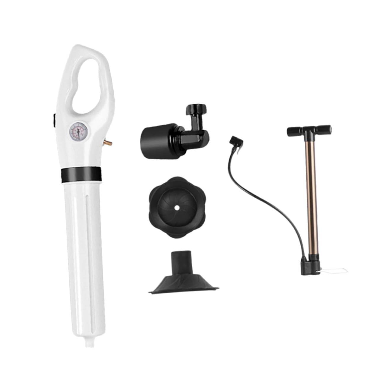 Ventouse de Toilette Poignée Ergonomique et Tête Rotative pour Déboucher