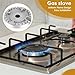 8 PCS Gas Stove Burner Caps Set, Universal Replacement for Most Gas Stoves 1 Large, 1 Small, 2 Middle Sizes Durable Flame Crown Covers for Oven Hobs