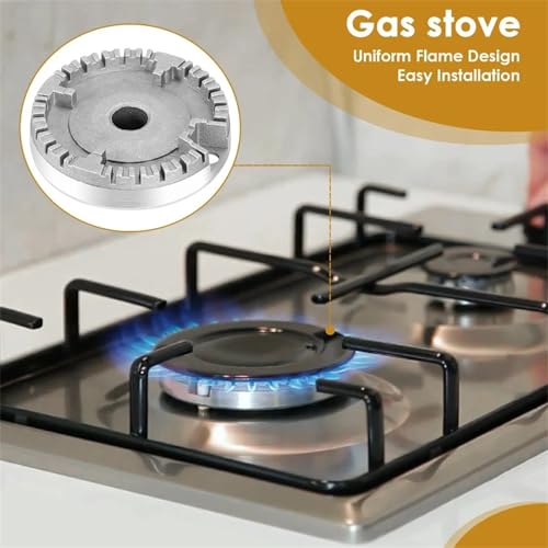 8 PCS Gas Stove Burner Caps Set, Universal Replacement for Most Gas Stoves 1 Large, 1 Small, 2 Middle Sizes Durable Flame Crown Covers for Oven Hobs by keisnoaja - Used condition - Image 6