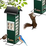 Bird Feeder Squirrel Proof Gravity Protection- Blue Jay Metal Bird Feeders for...