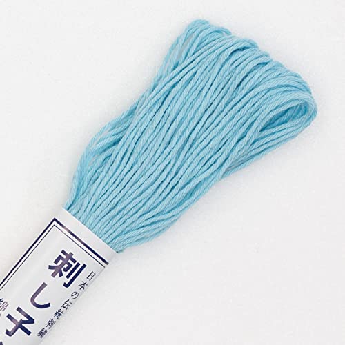 Hilo Sashiko 20 m color azul claro Olympus miniatura 3