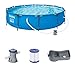 Produktbild Bestway Steel Pro Max Pool Set 366x76 cm, Frame Pool rund im Set, inklusive Filterpumpe und Getränkehaltern
