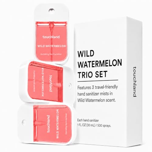 Image of Touchland Wild Watermelon Hydrating Hand Sanitizer Spray 3 Pack Travel Size