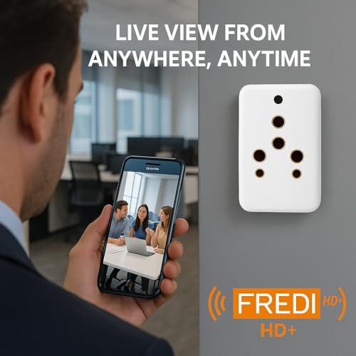 Image of FREDI HD PLUS WiFi Indoor Security Camera 1080P Full HD Live View Mobile Motion Detection Loop Recording AC Power 32GB Inbuilt Storage Plug Camera