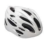 Capacete de ciclismo mtb Inmold start com 20 furos e sinalizador led (Branco, Grande)