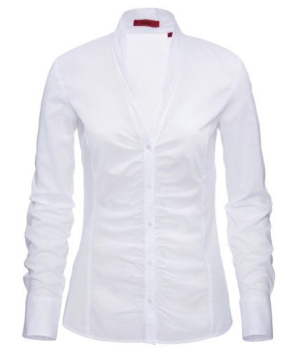 Hugo ETMA Chemisier avec col en V Blanc 199 - Blanc - 42