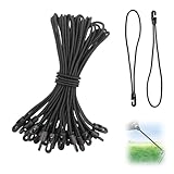 leruiyezs 25 Stück Gummibänder Mit Haken Spanngummi Mit Haken Schwarz...