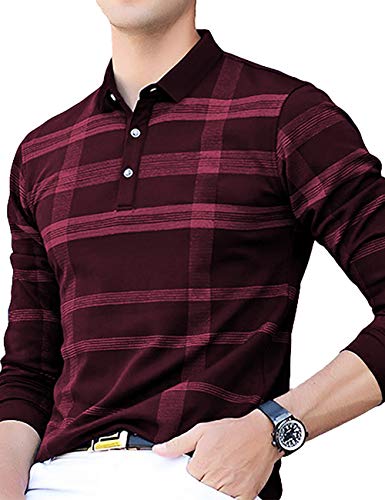 Image of Noble Monk Men's Polo Neck Full Sleeves T-Shirt | Causal Tshirt for Men