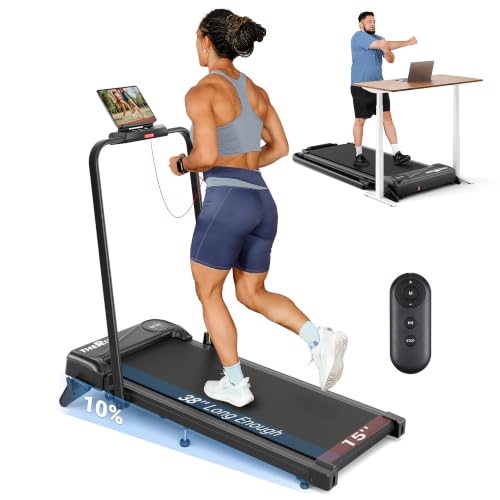 Image of THERUN Walking Pad with Handle Bar, Walking Pad Treadmill for Home, Compact Treadmills with APP, Under Desk Treadmill with 10% Manual Incline, Portable Treadmill with Quiet Core