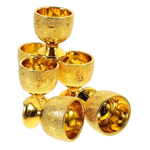 POPETPOP 6 piezas Copas Pequeñas Doradas para Ofrendas Decorativos para Budista Tazas de y Material Pulido y Superficie para Uso Religioso y Decorativo | Ya disponible en tu tienda friki favorita! En mundofriki.es!
