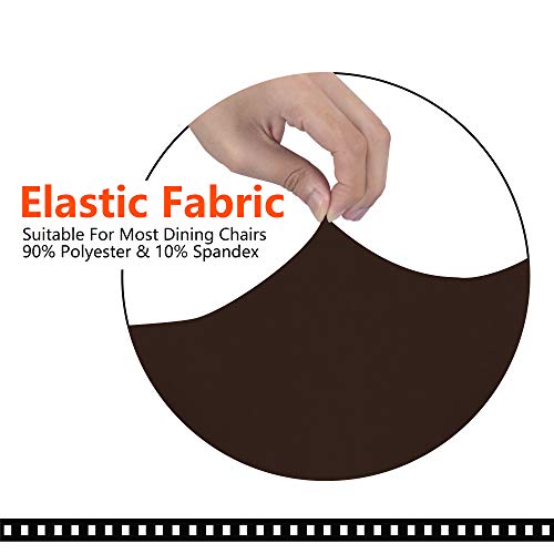 Image of SARAFLORA Office Chair Covers Stretch Washable Computer Chair Slipcovers for Universal Rotating Boss Chair Large Size, Brown ,Polyester