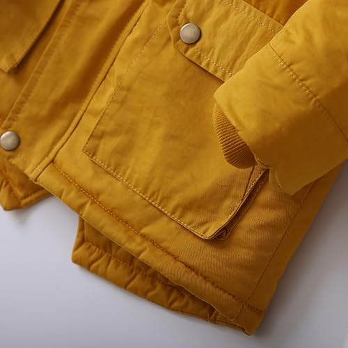 Boys Winter Hooded Warm Parker Coat Windproof Puffer Fleece Lined Jackets4