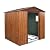 Outdoor Metal Storage Shed 6FT x 6FT, Galvanized Steel Frame Garden Shed, Sliding Lockable Doors, 4 Vent System, Weather-Resistant Metal Storage House with Foundation Kit, Shelf & Hooks, Coffee