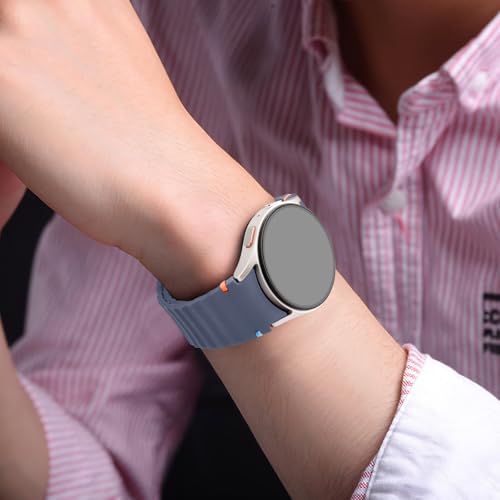 Image of Tobfit Silicone Bands for Samsung Galaxy Watch 7 Strap 40mm 44mm Women Men, 20mm Adjustable Sports Replacement Strap for Galaxy Watch 7 /FE /6 /6 Classic /5 /5 Pro /4 /4 Classic