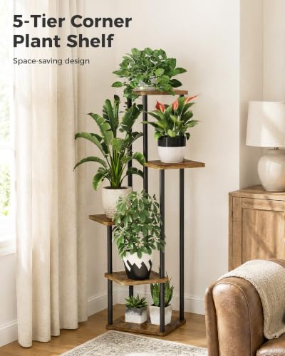 Image of Bamworld Plant Stand Indoor Corner Plant Shelf for Multiple Plants