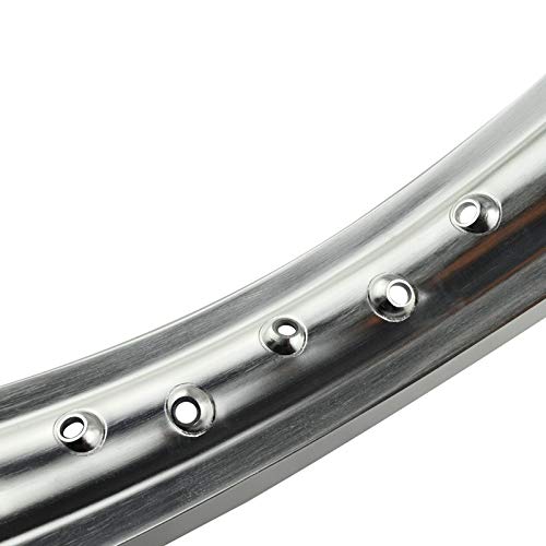 Części do naprawy motocykli 6061 Przednie + tylne felgi motocyklowe aluminiowe lotnicze koło 2,15x18 i 1,60x21 36 otworów na szprychy wysoka wytrzymałość czarno-biała obręcz(White Color Set)