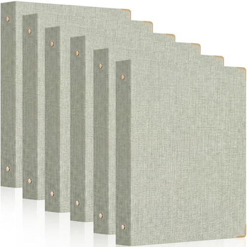 Fulmoon 6 Pcs Aesthetic 3 Ring Binders with Linen Cover 1 Inch Round Rings Binder with Inner Pocket 8.5 x 11 Binder Fits Letter Sized Durable for School Office and HomeDark Gray product thumbnail 15