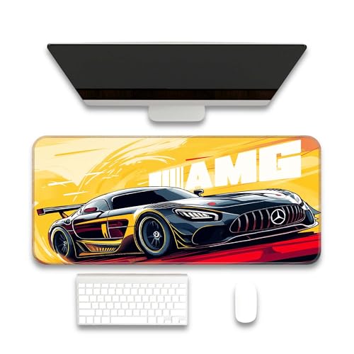 Image of Mercides-AMG Gaming - Extended 60x30CM Large with Stitched Edges, Rubber Base, Non-Slip Design for Ultimate Gaming Setup - Perfect Accessories!