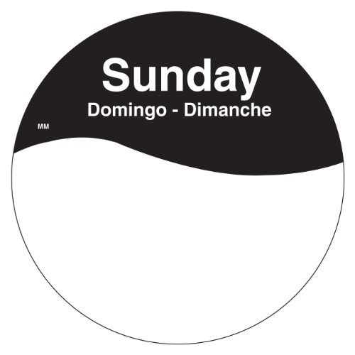 Étiquette amovible dimanche 7,6 cm DayMark MoveMark lot 500 gestion stock