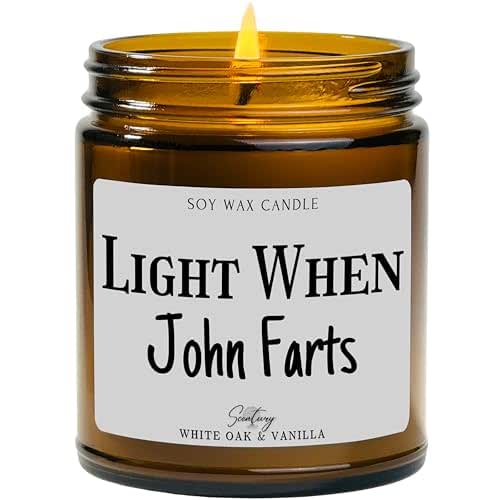 Personalized Light When Farts Candle, 21 Scents to Choose