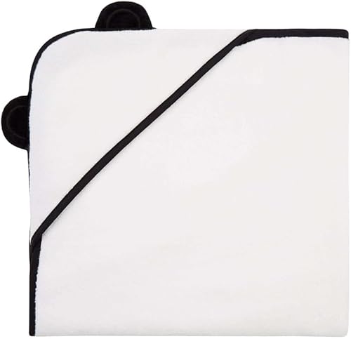 Panda Men's White Panda® Newborn Bamboo Hooded Towel 75 X 75Cm | Cute Ears | Super Soft Fabric | Gentle On Baby's Skin | Highly Absorbent & Quick Dry Bath Towel | Natural Odour Resistance | Perfect For Bath Time