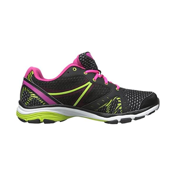 Ryka Women's Vida RZX Cross-Training Shoe, Black/Ryka Pink/Lime Blaze, 8.5 M US