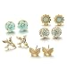 Onnea Spring is Coming Green Earrings Set, Hypoallergenic(Bird, Flower,Butterfly)
