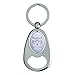 GRAPHICS & MORE Spotted Snow Leopard Face Keychain Chrome Metal Spinning Oval Bottle Opener