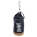 Klein Tools 5104CLRFR Flame-Resistant Top Closing Canvas Bucket Made of No. 4 Canvas, Stitched and Riveted with Double-Reinforced bottom