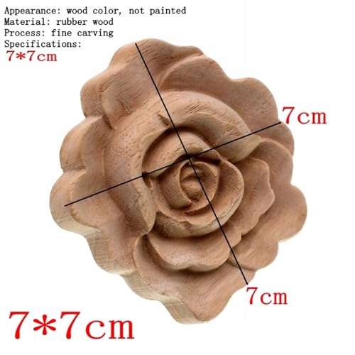 Patrón de madera tallada de 1PC con flores para decorar puertas de gabinete 3