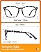 TIJN Blue Light Blocking Glasses for Women Men Square Frame Nerd Eyeglasses Anti Blue Ray Computer Screen Glasses