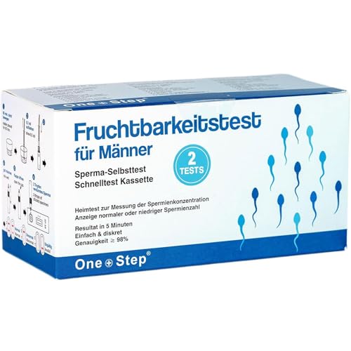 One Step Sperma Test 2 Stück I Fruchtbarkeitstest für Männer I Spermatest I Spermientest I Zeugungsfähigkeit Test Mann I Misst die Konzentration von Spermien