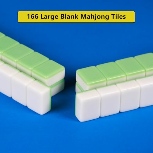 Juego de Fichas Mahjong en Blanco Verde 166 Piezas miniatura 5
